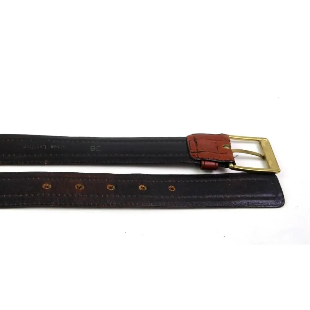 Waugh's Mens Store BROWN REAL LEATHER 1 1/8